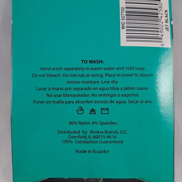 Ravinia Comfort Top Knee Highs Jet Black One Size 8.5-11 Womens Hosiery - Picture 5 of 5